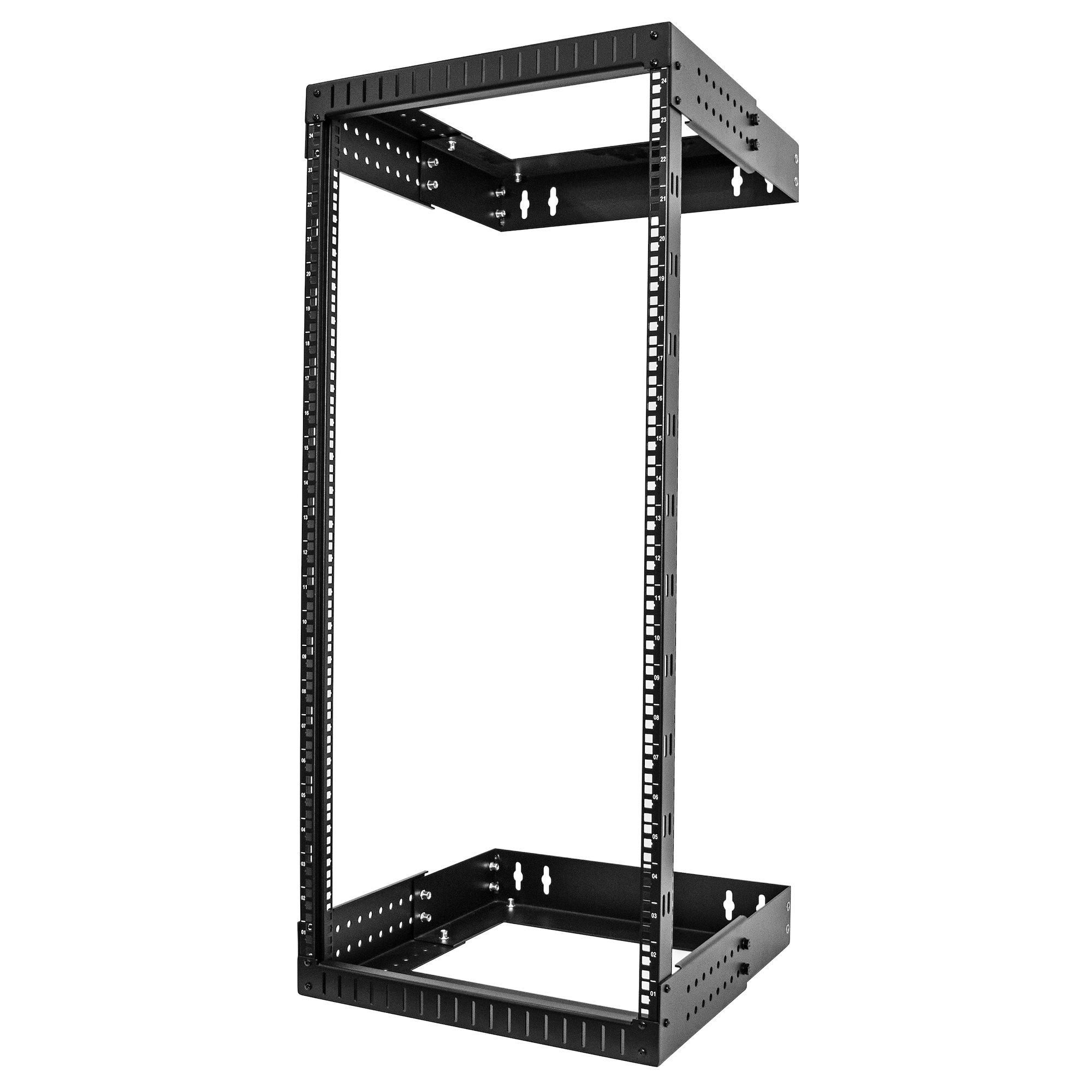 StarTech.com Armadio Rack a Muro 19 24U - Armadio di rete/Quadro rack 19 pollici a profondit regolabile 30-50cm - Resistente S