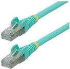 StarTech.com Cavo Ethernet CAT 6a - 1m - Acqua - Cavo di rete LAN Low Smoke Zero Halogen LSZH - 10GbE 500MHz 100W PoE - Filo/Ca