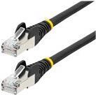 StarTech.com Cavo Ethernet CAT 6a - 1m - Nero - Cavo di rete LAN Low Smoke Zero Halogen LSZH - 10GbE 500MHz 100W PoE - Filo/Cav