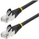 StarTech.com Cavo Ethernet CAT 6a - 2m - Nero - Cavo di rete LAN Low Smoke Zero Halogen LSZH - 10GbE 500MHz 100W PoE - Filo/Cav