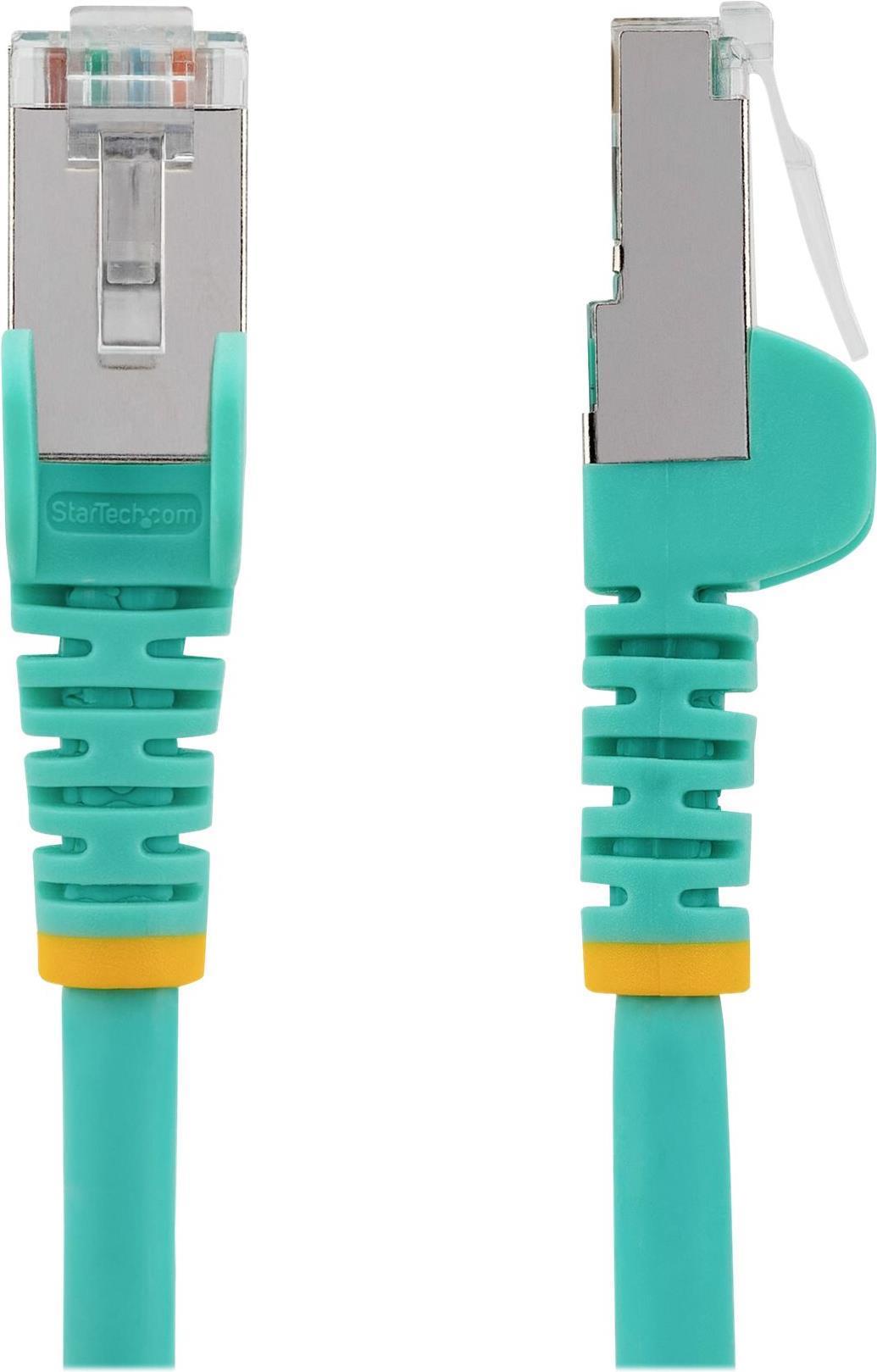 StarTech.com Cavo Ethernet CAT 6a - 50cm - Acqua - Cavo di rete LAN Low Smoke Zero Halogen LSZH - 10GbE 500MHz 100W PoE - Filo/