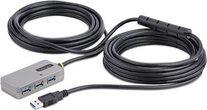 StarTech.com U01043-USB-EXTENDER hub di interfaccia USB 3.2 Gen 1 3.1 Gen 1 Type-A 5000 Mbit/s Nero Argento (USB Extender Hub 1
