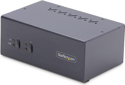 StarTech.com KVM Switch DisplayPort a 2 porte per doppio monitor DP 4K 60Hz 2 porte HID USB 2.0 Hub 2 porte USB 5Gbps Commutazi