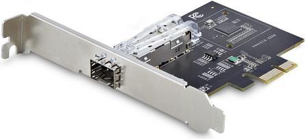 StarTech.com Scheda di Rete SFP GbE a 1 porta PCIe 2.1 x1 Intel I210-IS Controller 1GbE 1000BASE rame/fibra ottica NIC Gigabit