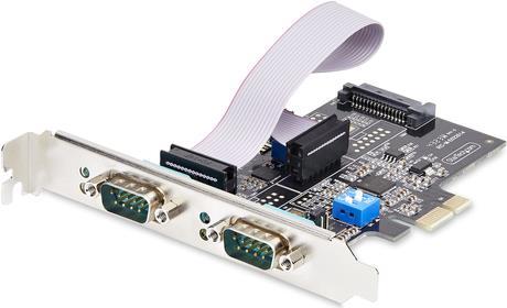 StarTech.com Scheda Seriale PCIe a 2 porte scheda PCI Express a doppia porta RS232/RS422/RS485 DB9 staffe a basso profilo inclu