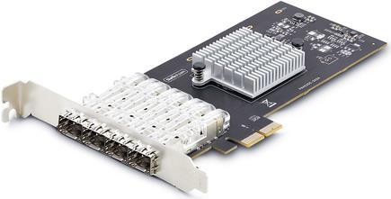 StarTech.com Scheda di rete SFP GbE a 4 porte PCIe 2.0 x2 compatibile x4 x8 x16 Controller Intel I350-AM4 4x 1GbE 1000BASE rame