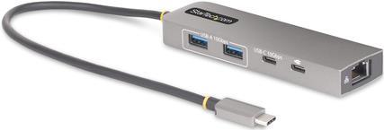 StarTech.com Hub USB-C a 3 porte con Ethernet da 25 Gbps e porta Power Delivery Pass-through da 100W USB 3.2 10Gbps 2x USB-A/1x