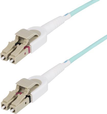 StarTech.com Cavo in fibra ottica multimodale OM4 LC a LC UPC commutabile con linguette push-pull 5m 50/125m Reti 100G Bassa pe