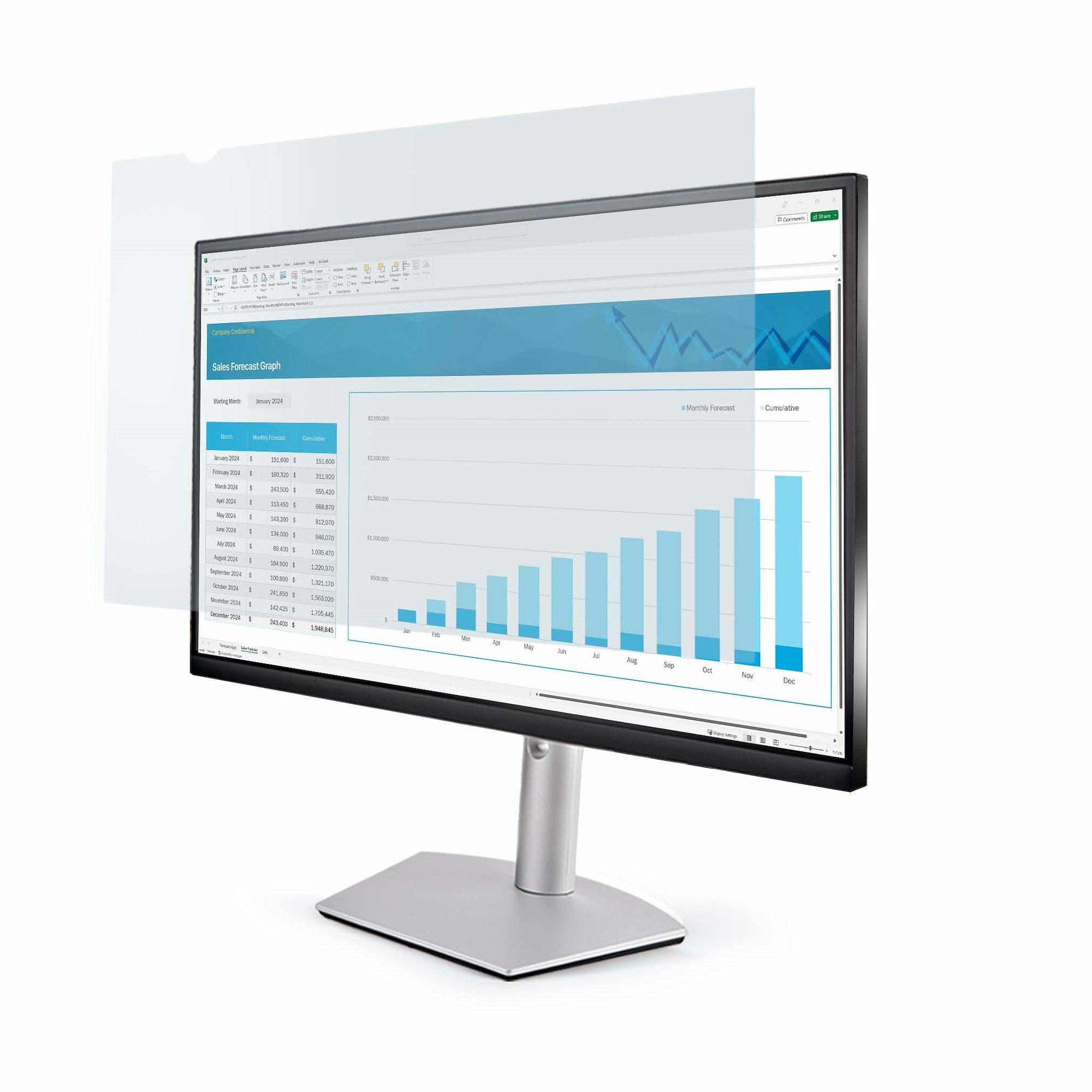 StarTech.com Filtro anti luce blu da 24 16:10, filtro per schermo anti luce blu per monitor da 24 pollici, riduce l'affaticamen