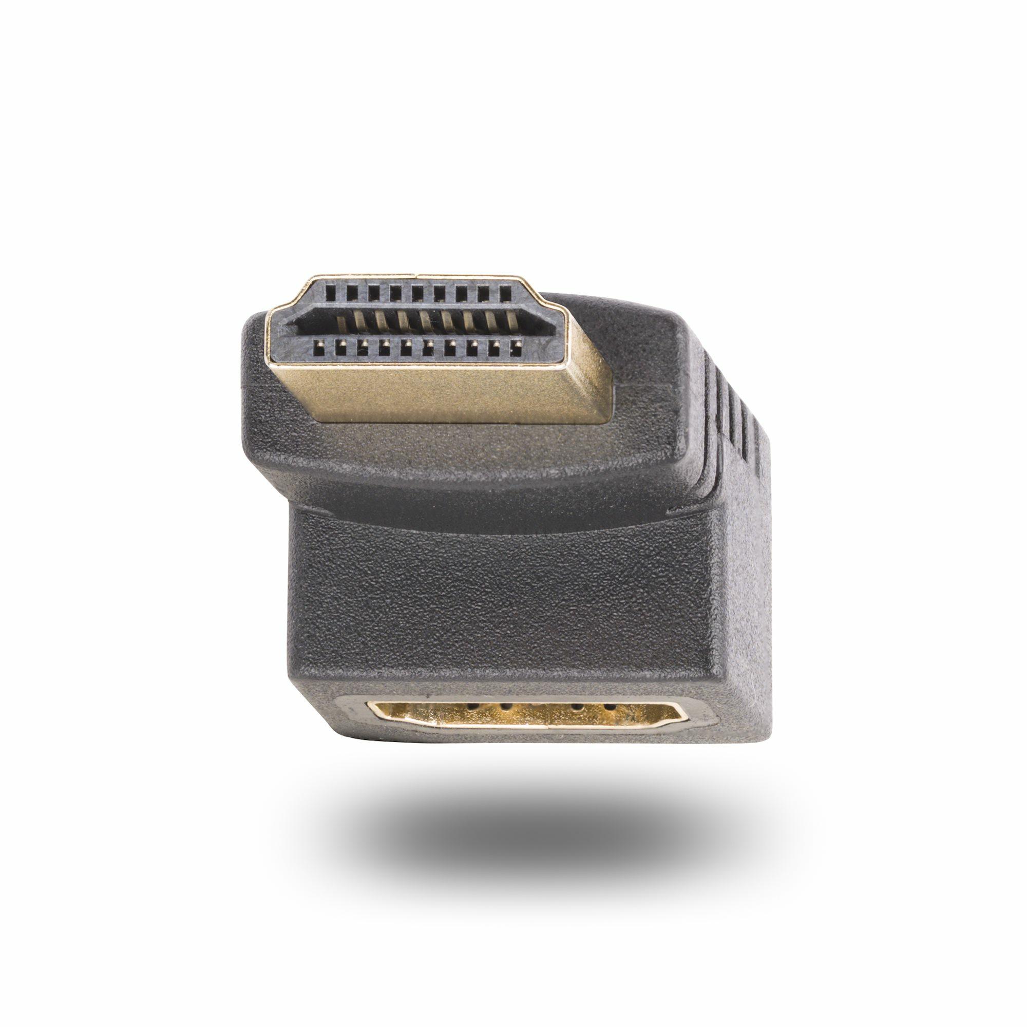 StarTech.com Adattatore HDMI 2.0 con angolo di 90 gradi verso l'alto da maschio a femmina salvaporta HDMI verticale angolato a