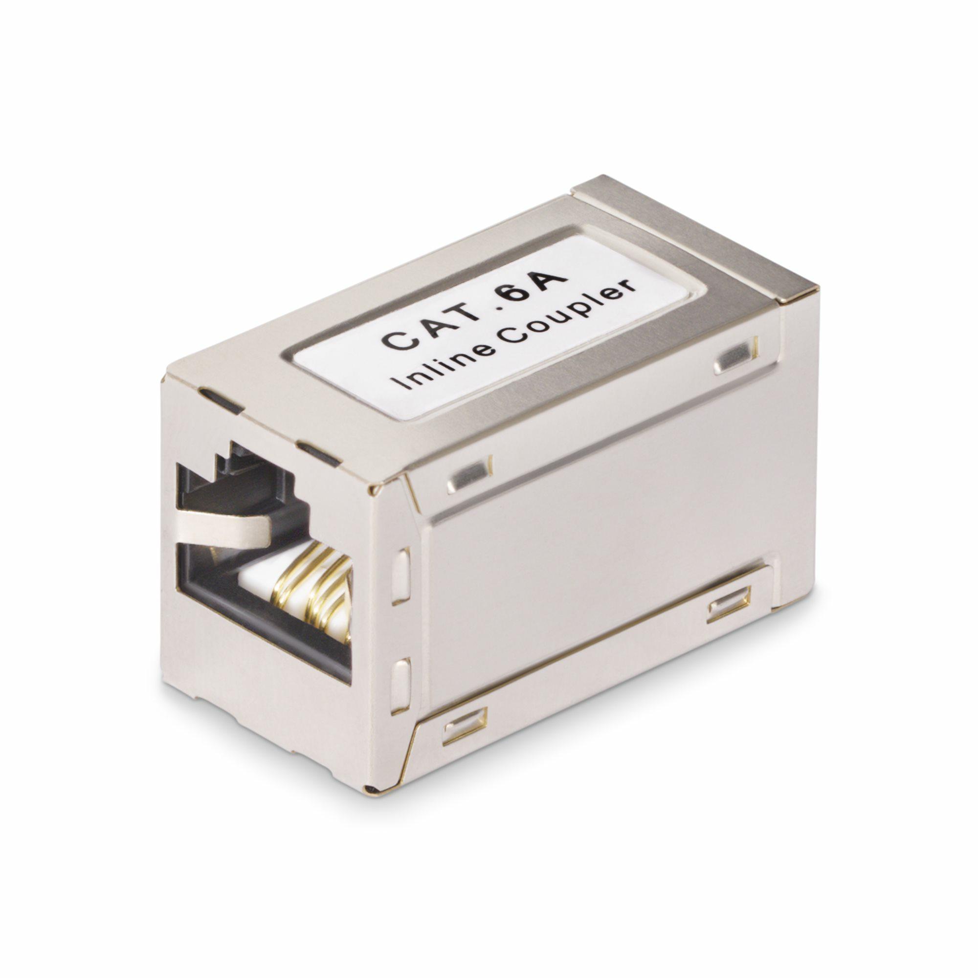 StarTech.com Accoppiatore RJ45 schermato accoppiatore Cat6a in linea pinout da femmina a femmina (F/F) T568B estensione cavo Et