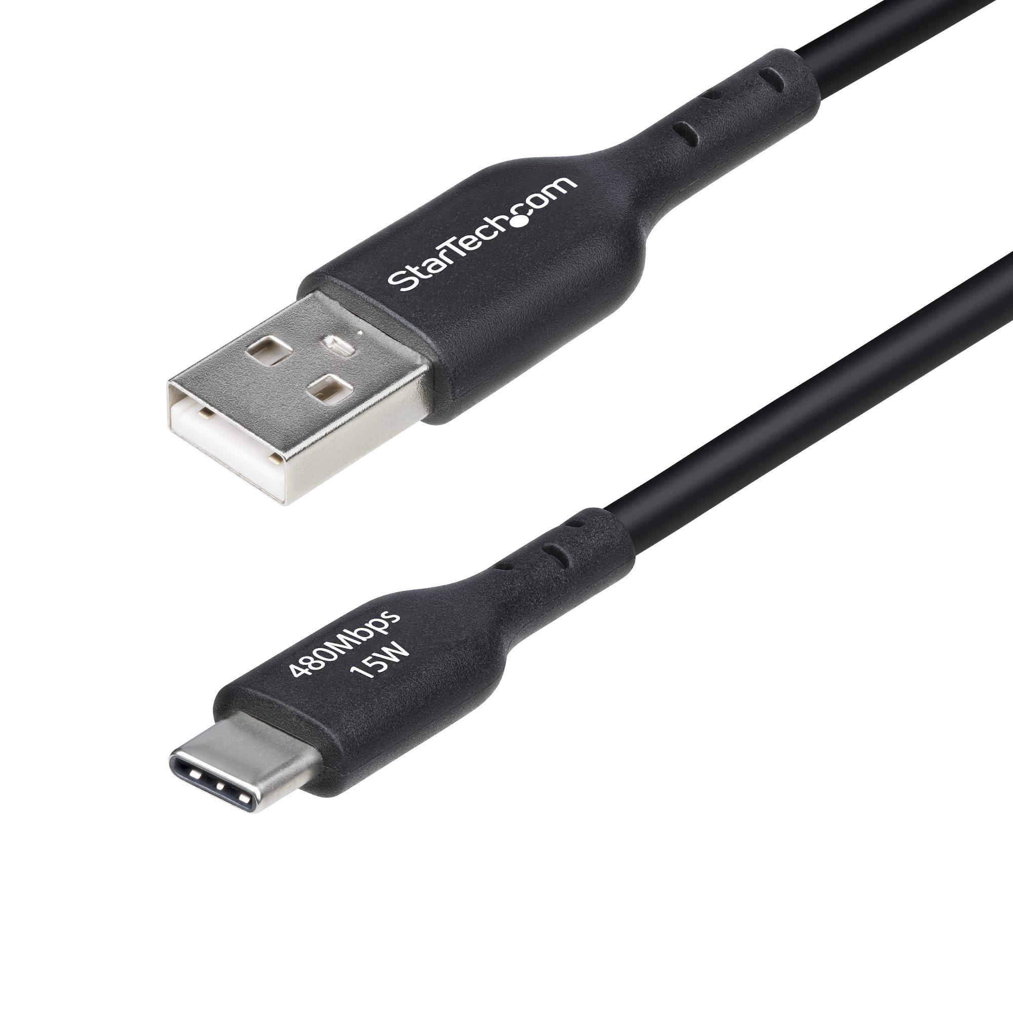 StarTech.com Cavo di Ricarica USB-A a USB-C da 2m - Cavetto di Carica Rapida USB-A a Type-C da 3A Cavo per Trasferimento Dati U