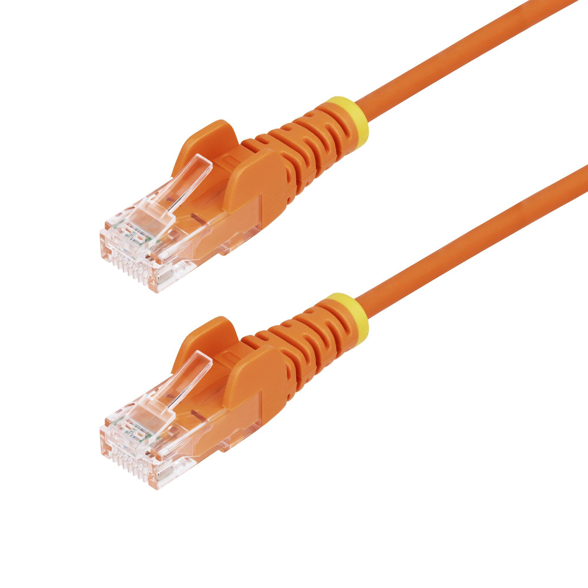 StarTech.com Cavo Ethernet CAT6 Arancione da 1m; Patch UTP con Plug RJ45 Antigroviglio e Rilievi di Trazione, Cavo Lan Slim in