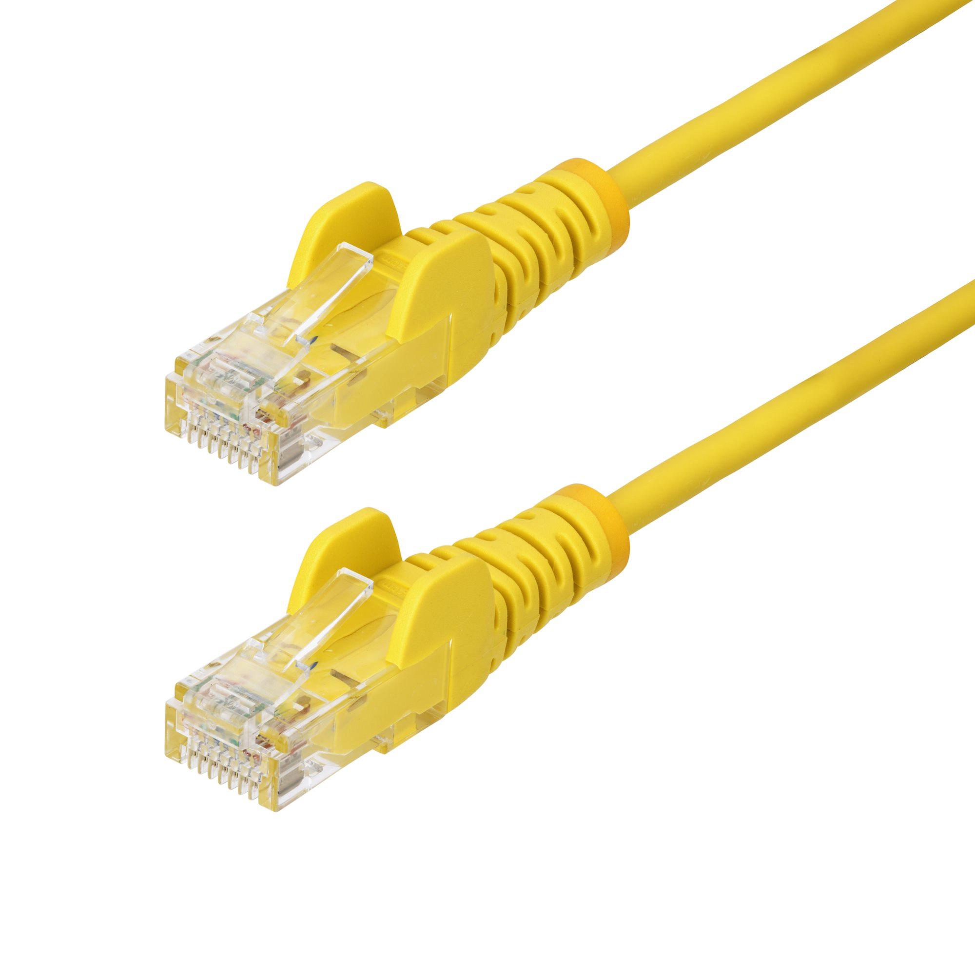 StarTech.com Cavo Ethernet CAT6 Giallo da 50cm; Patch UTP con Plug RJ45 Antigroviglio e Rilievi di Trazione, Cavo Lan Slim in R