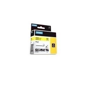 DYMO 12mm RHINO Coloured Vinyl nastro per etichettatrice D1 (Dymo 18432 12mm Yellow Vinyl Tape - S0718450)