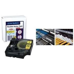 DYMO IND Nylon flessibile - 12mm x 3.5m BW (RHINO TAPE NYLON FLEXIBLE - 12MM BLACK ON WHITE)