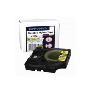 DYMO Original Ind Writing Tape per Rhinoa Inch Nylon 12mm x 3,5 m - Nero su giallo