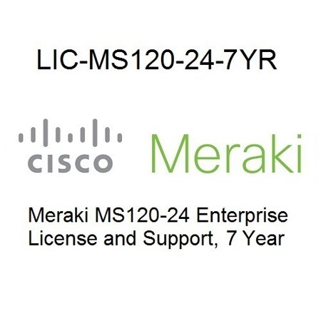 CISCO MERAKI MS120-24 ENTERPRISE LICENSE AND SUPPORT 7 YEARS