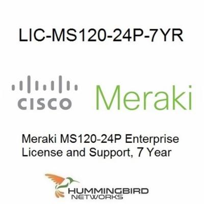 CISCO MERAKI MS120-24P ENTERPRISE LICENSE AND SUPPORT 7 YEARS