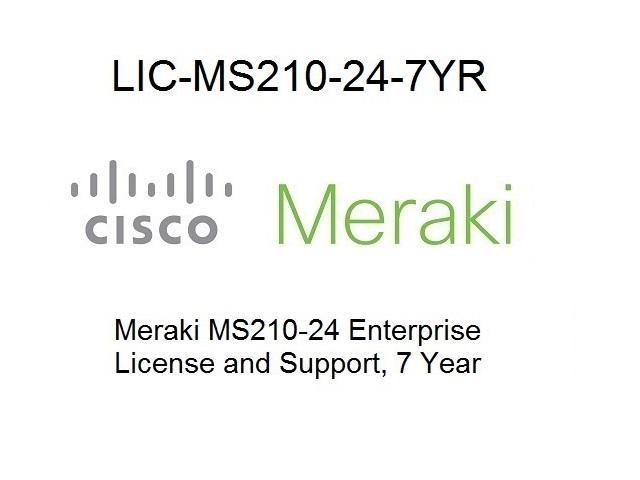 CISCO MERAKI MS210-24 ENTERPRISE LICENSE AND SUPPORT 7 YEARS