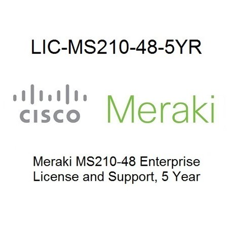 CISCO MERAKI MS210-48 ENTERPRISE LICENSE AND SUPPORT 5 YEARS