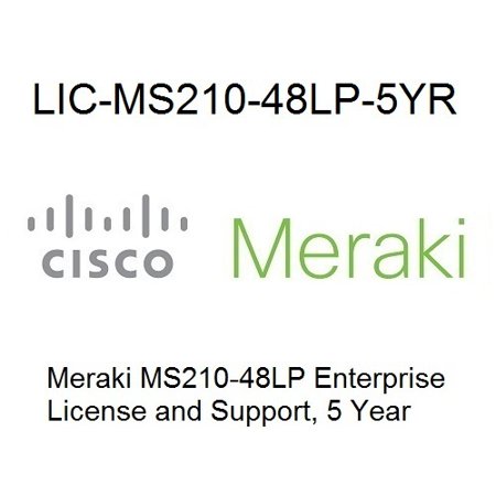Meraki LIC-MS210-48LP-5YR, Licenza, 5 anni, Licenza