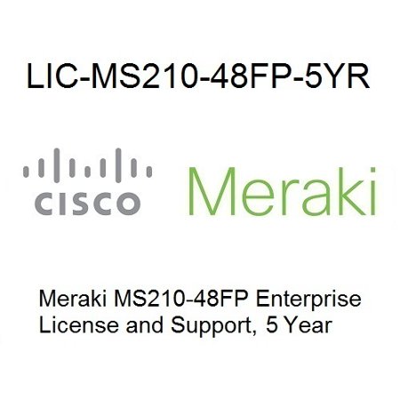 CISCO MERAKI MS210-48FP ENTERPRISE LICENSE AND SUPPORT 5 YEARS