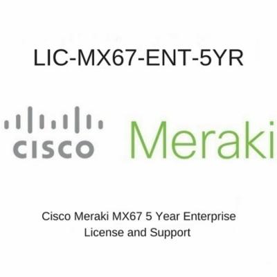 CISCO MERAKI MX67 ENTERPRISE LICENSE AND SUPPORT 5 YEARS