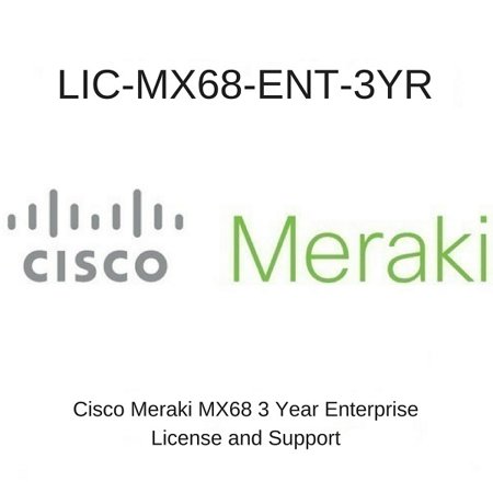 CISCO MERAKI MX68 ENTERPRISE LICENSE AND SUPPORT 3 YEARS