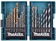 Set di punte per legno per muratura in metallo B-49432 blu 18 pezzi