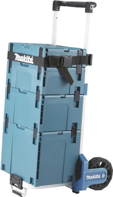 makita carrello MAKPAC trolley 49,5 x 57,0 x 112,5 cm 120 kg blu, argento