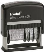 Trodat Word Band Stamp Prenty Dater 4817 Colore di guarigione francese nero - 1 roba (4817a)