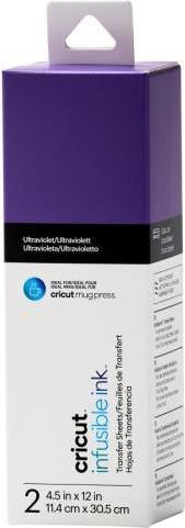 Foglio per trasferimento Infusible Ink Cricut - 2 fogli 4,5 x 12 pollici (ultra viola)