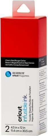 Fogli per trasferimento Cricut Infusible Ink - 2 fogli 4,5" x 12" (Rosso ciliegia)