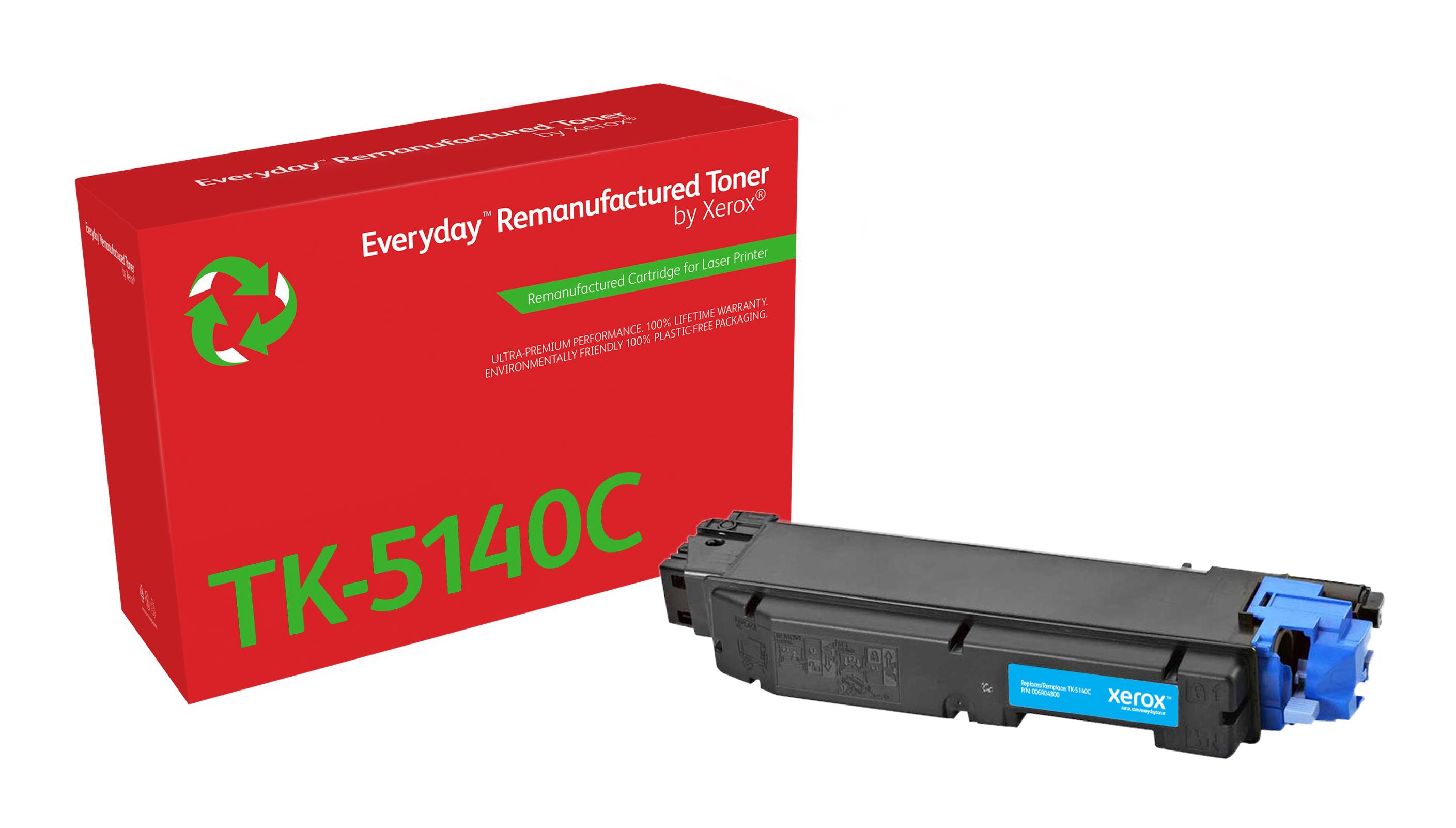 Everyday Rigenerato Toner rigenerato Everyday di Xerox Ciano compatibile con Kyocera TK-5140C Capacità standard