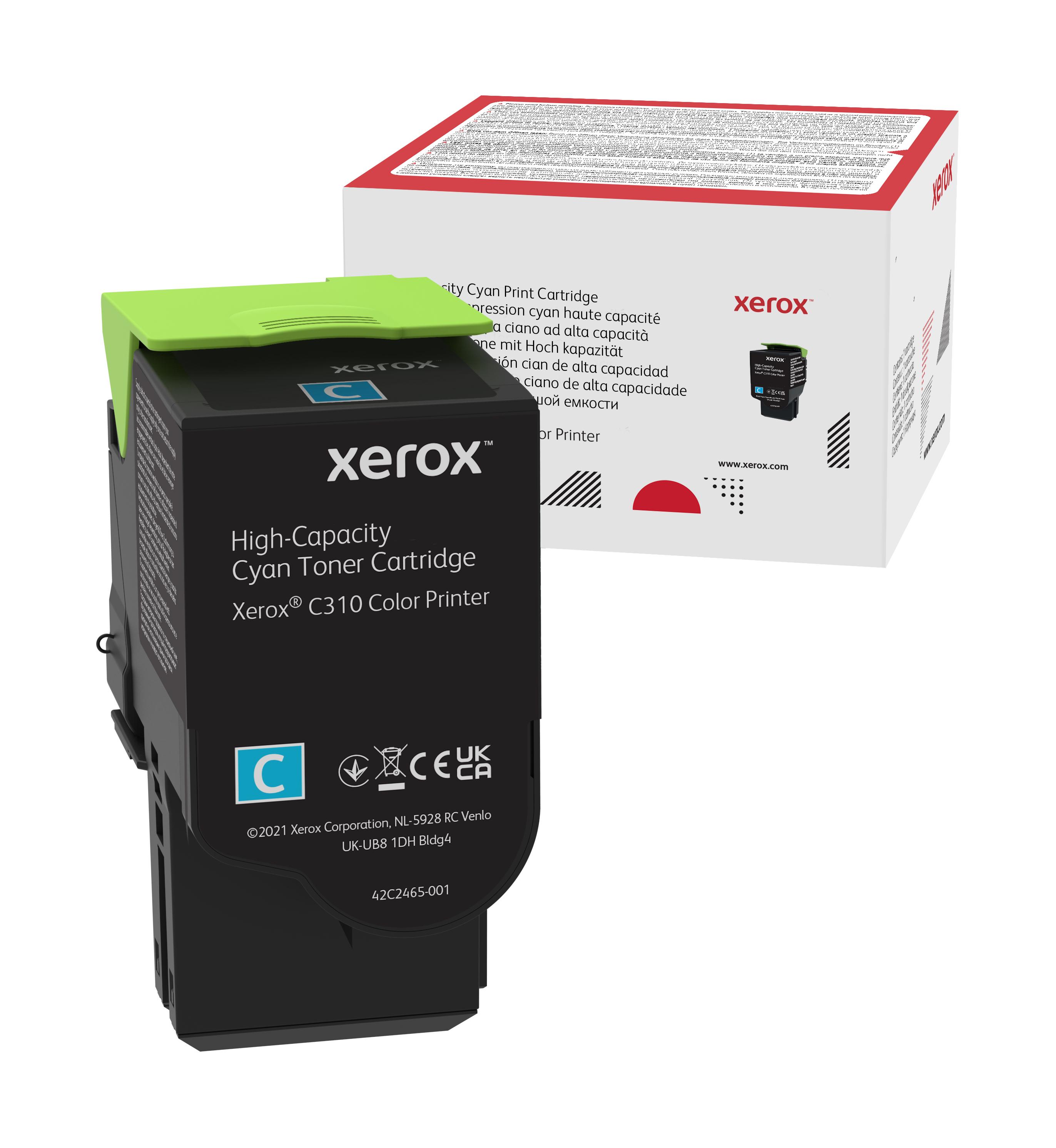 Xerox Cartuccia toner Ciano a High capacity da 5500 Pagine per Stampante a colori C310/multifunzione a colori C315 (006R04365)