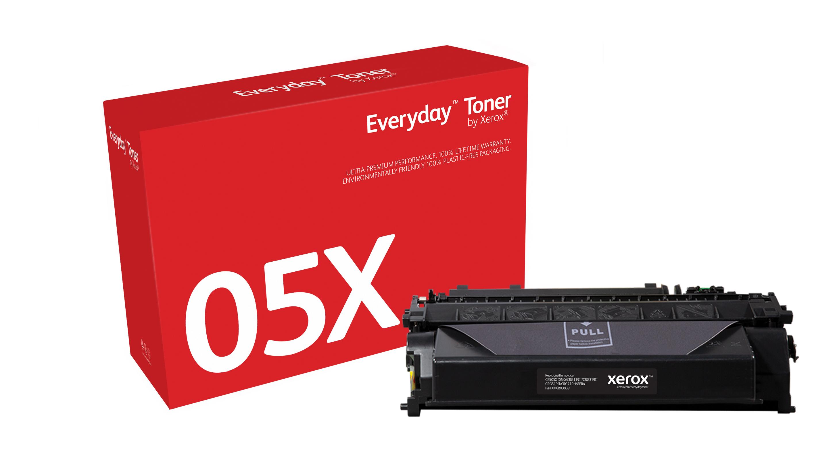 Everyday Toner di Xerox Nero compatibile con HP 05X (CE505X/ CRG-119II/ GPR-41) High capacity
