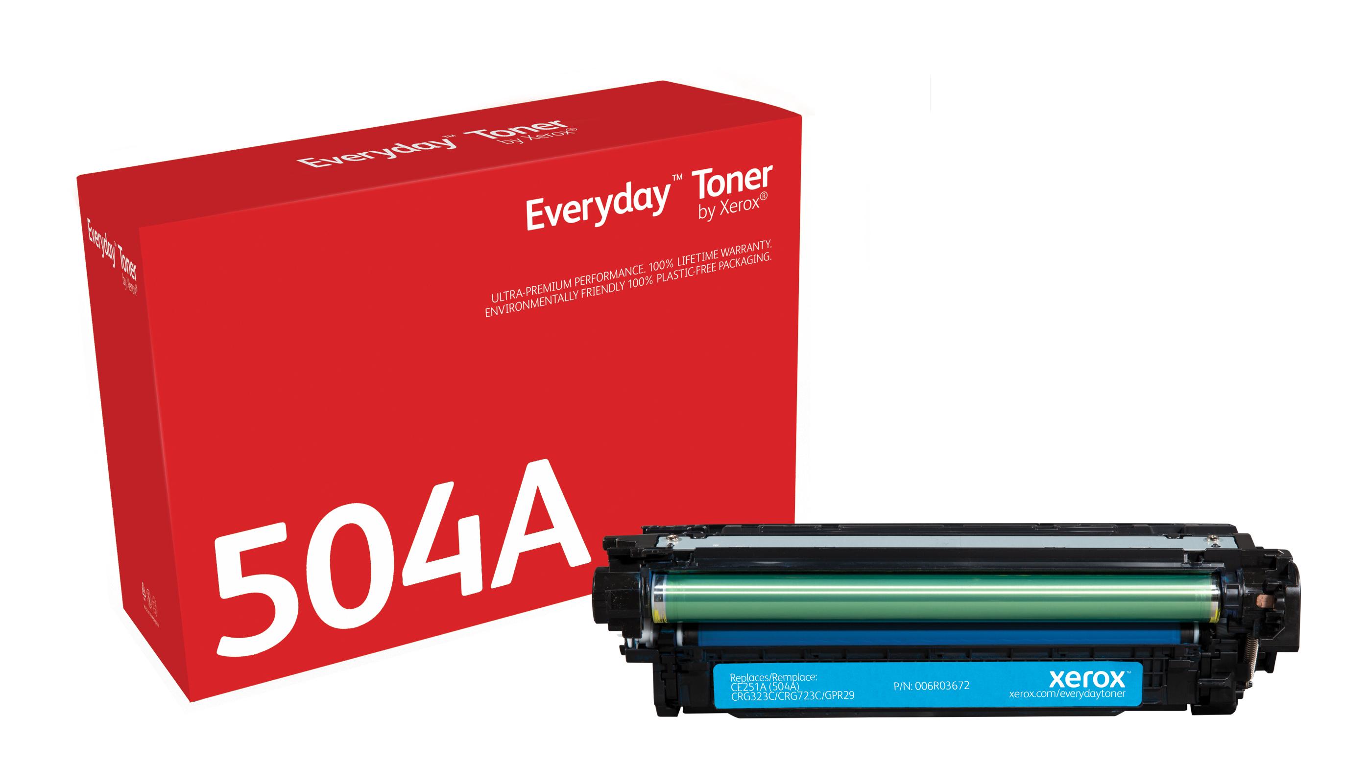 Everyday Toner di Xerox Ciano compatibile con HP 504A (CE251A) Capacità standard