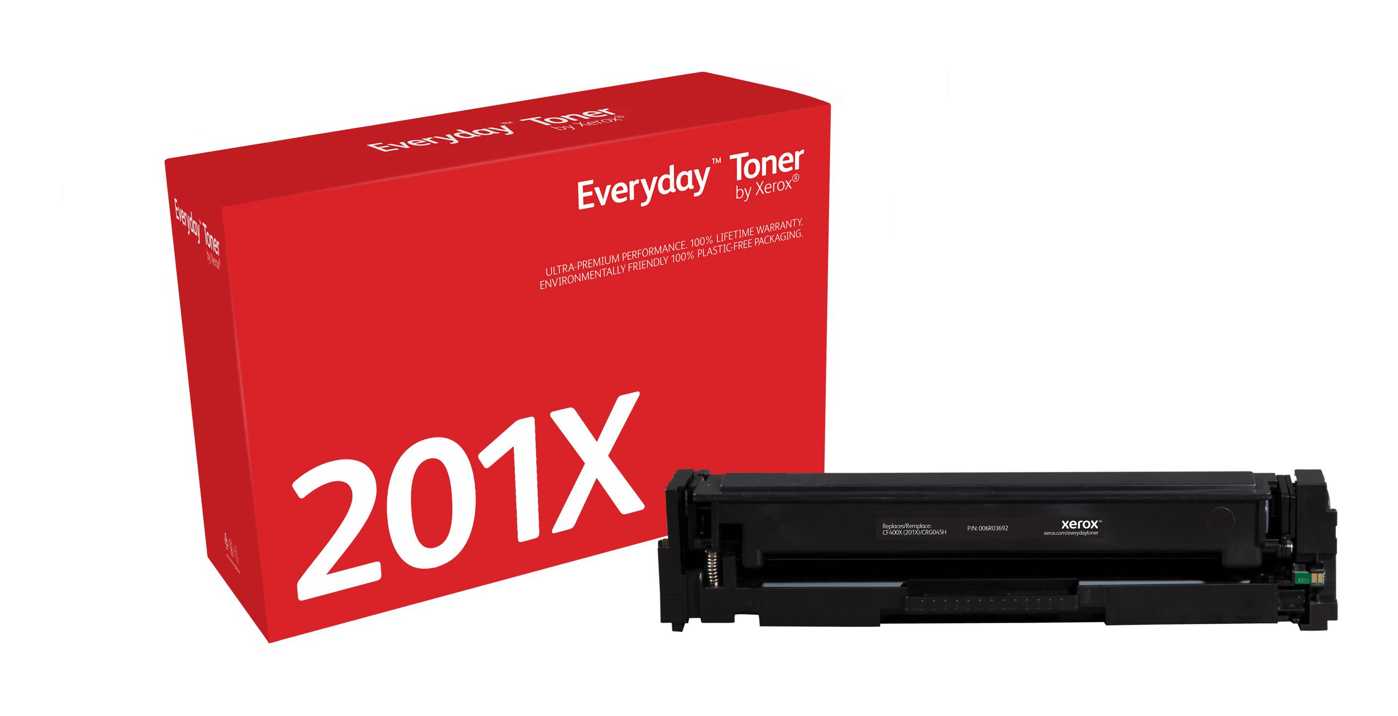 Everyday Toner di Xerox Nero compatibile con HP 201X (CF400X/ CRG-045HBK) High capacity