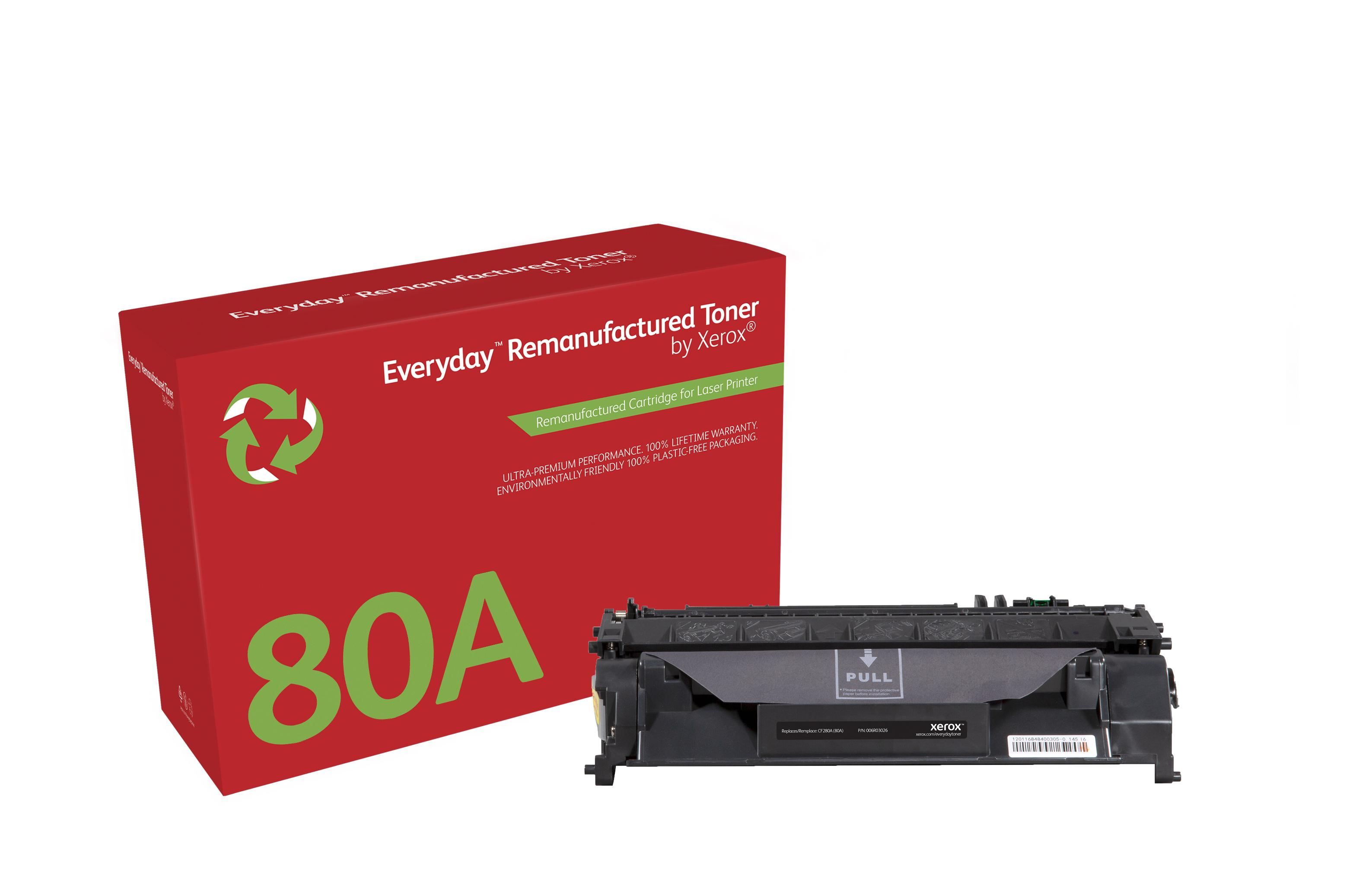 Everyday Toner rigenerato di Xerox Mono compatibile con HP 80A (CF280A) Capacità standard