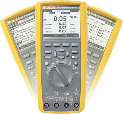 Fluke 287/Eur. Larghezza: 102 mm, profondità: 60 mm, altezza: 222 mm. Tipo di batteria/batteria: AA. Display Cifre: 4,5 cifre