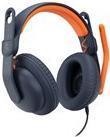 Logitech Zone Learn Auricolare Cablato A Padiglione Studio Blu Arancione