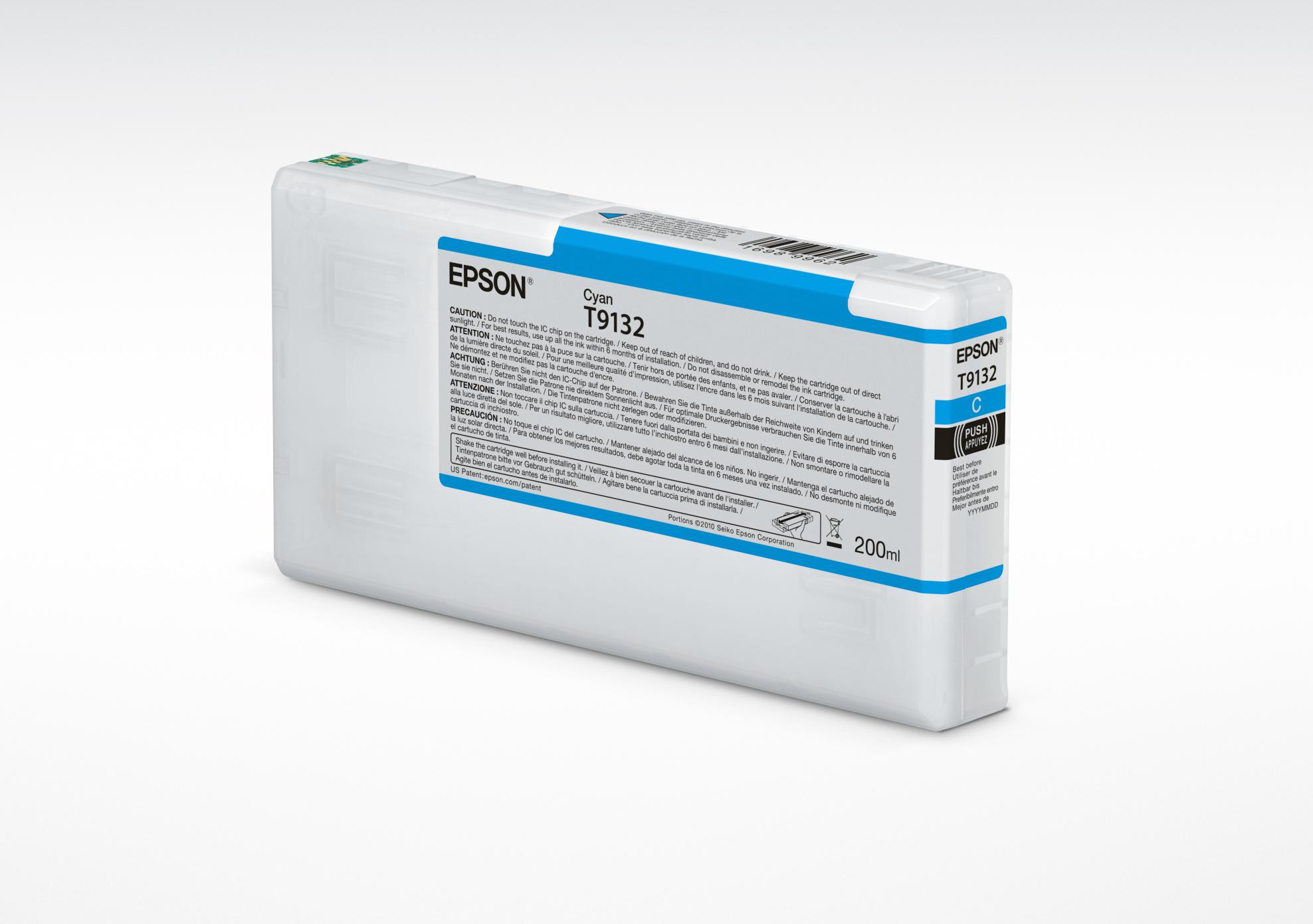Cartuccia inchiostro Epson T9132 Cyan Ink Cartridge (200ml) [C13T913200]