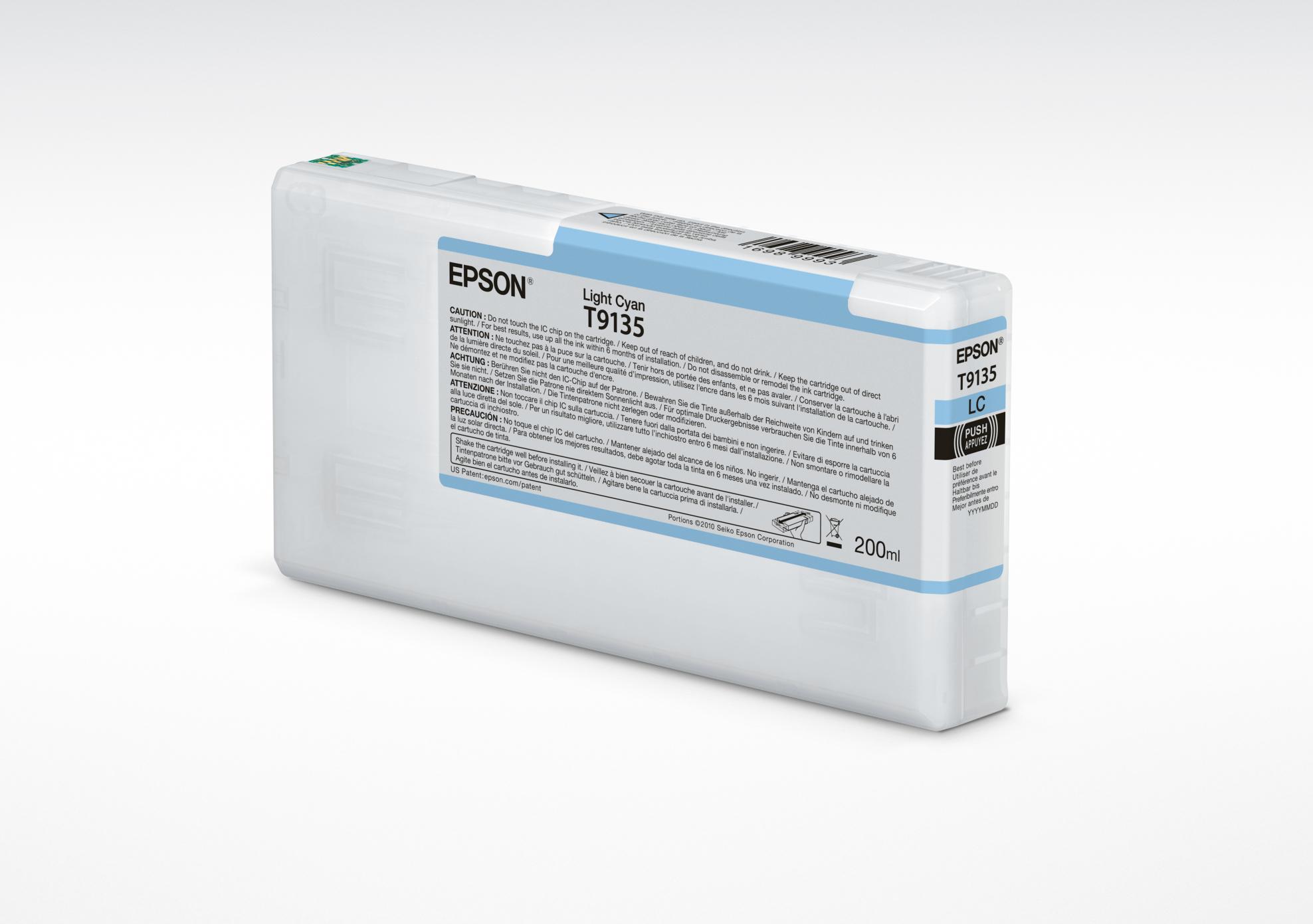 Cartuccia inchiostro Epson T9135 Light Cyan Ink Cartridge (200ml) [C13T913500]