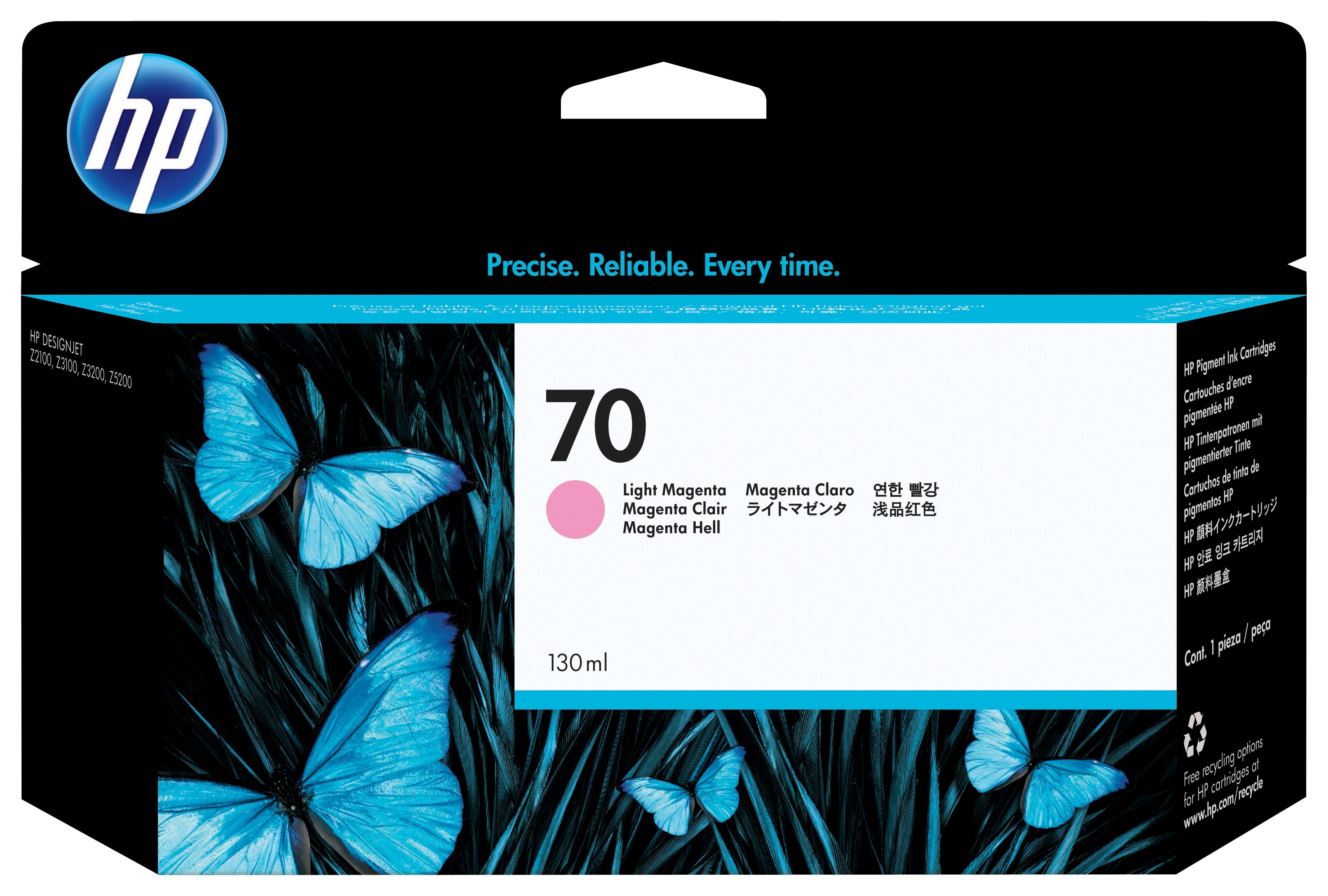 HP Cartuccia inchiostro magenta chiaro 70 130 ml