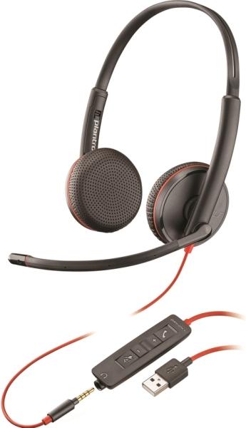 POLY Blackwire C3225 Auricolare Cablato A Padiglione Ufficio USB tipo A Nero