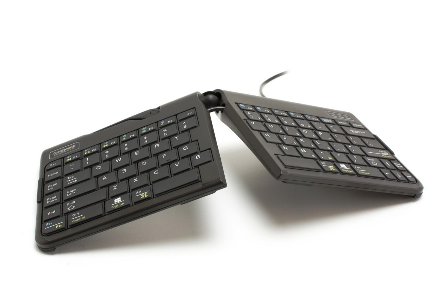 Goldtouch GTP-0044UK tastiera USB Inglese UK Nero (Goldtouch Go2 ergonomic split travel keyboard - wired UK layout. [1Year warr