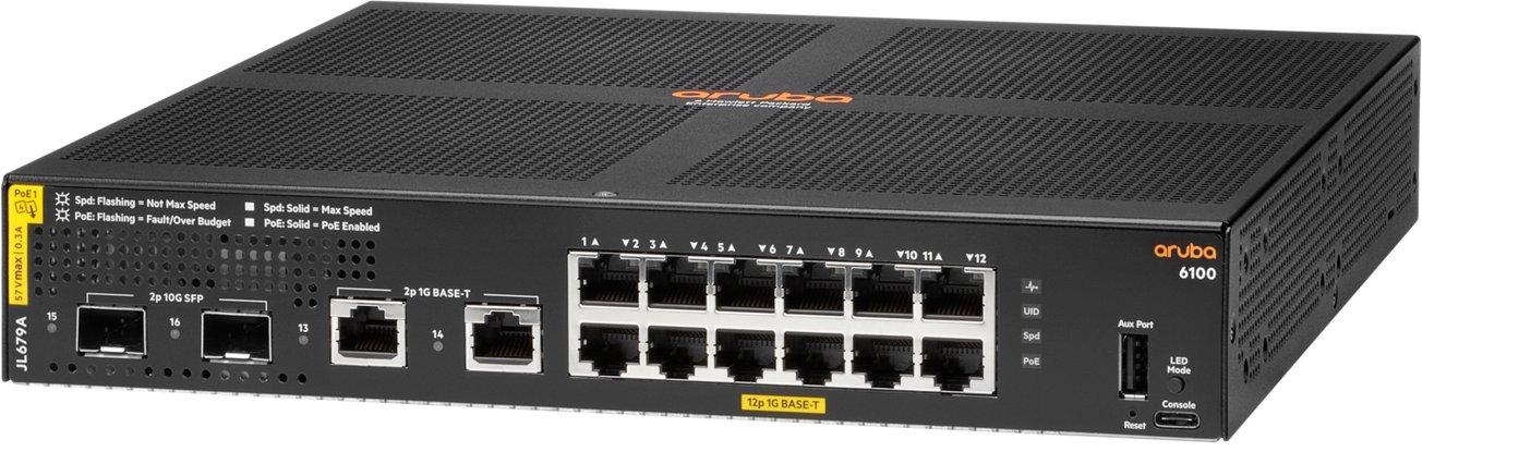 HPE Aruba 6100 12G Class4...