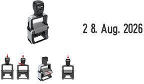 Trodat Date Stamp Professional 4.0 5030 Alloggiamento: acciaio inossidabile spazzolato, tappo a colori: nero - 1 pezzo (5030pr4)