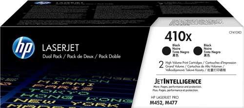 HP Confezione da 2 cartucce toner nero originale ad alta capacità LaserJet 410X